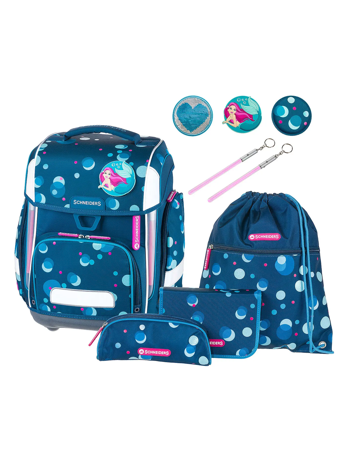 SCHNEIDERS | Schultaschen Set Ergolite 9tlg Polkadot | 